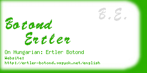 botond ertler business card